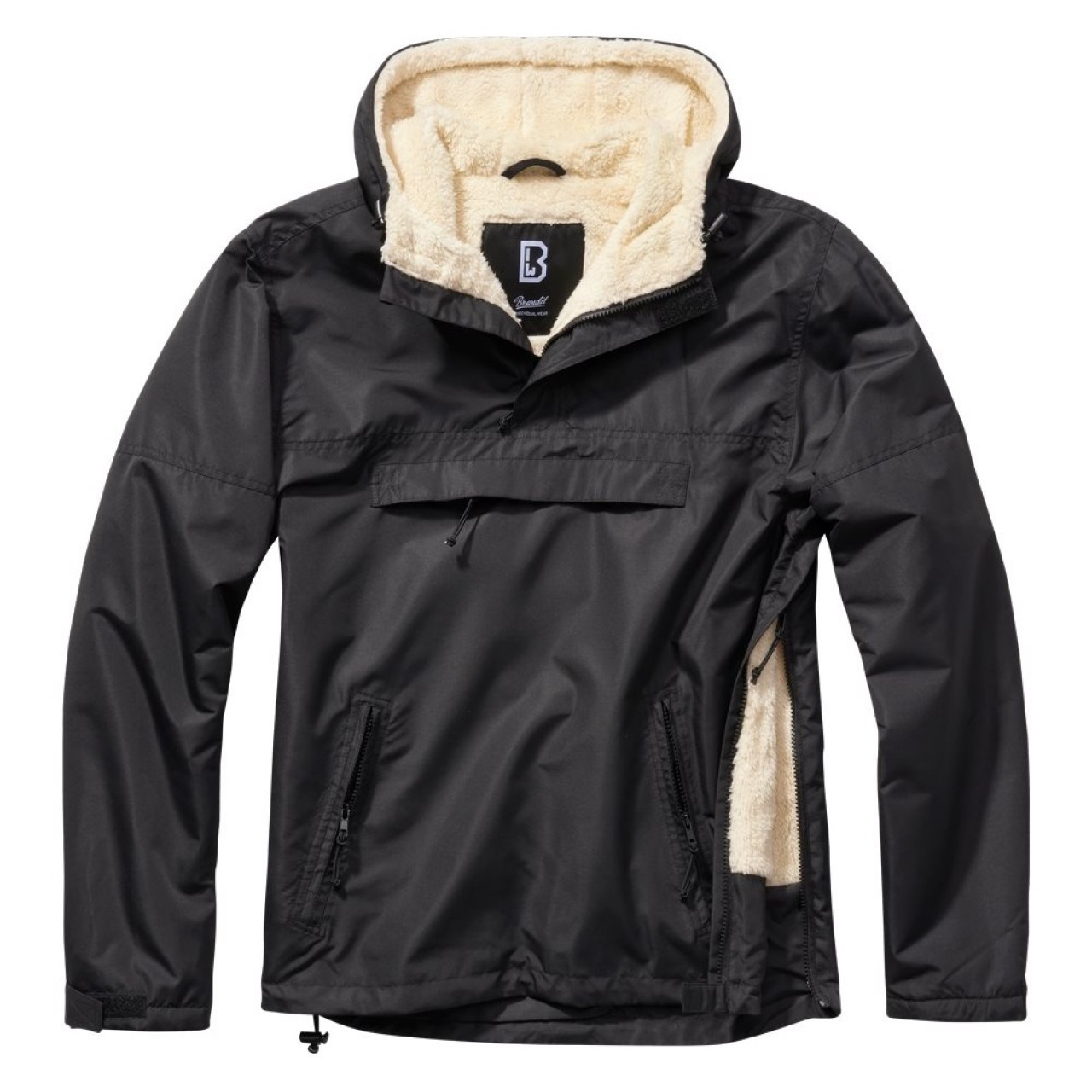 Bunda WINDBREAKER SHERPA ČIERNA