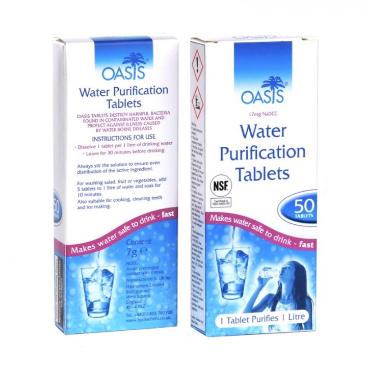 Tablety na čistenie vody 50 tabliet