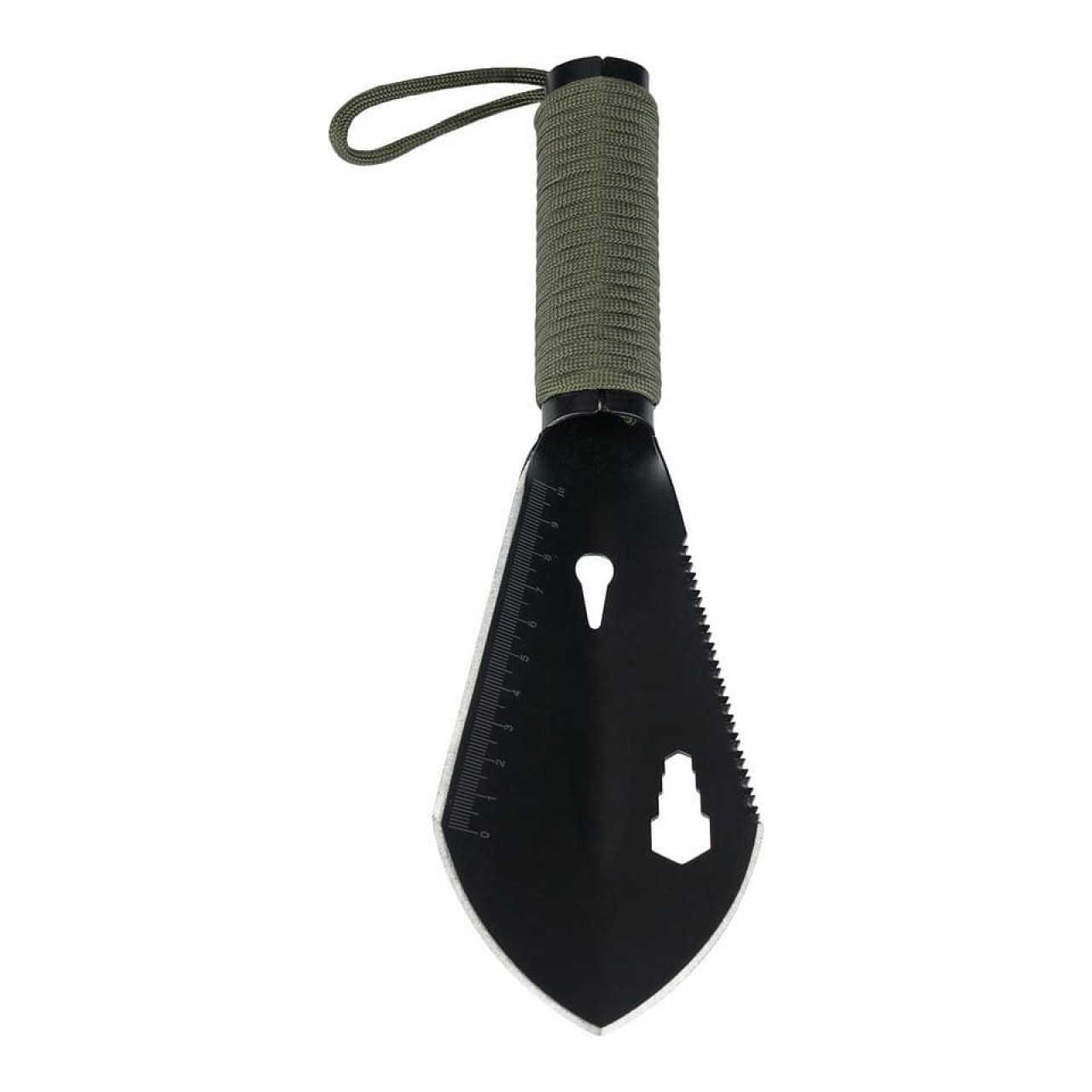 Lopatka SURVIVAL 7v1 paracord ČIERNA