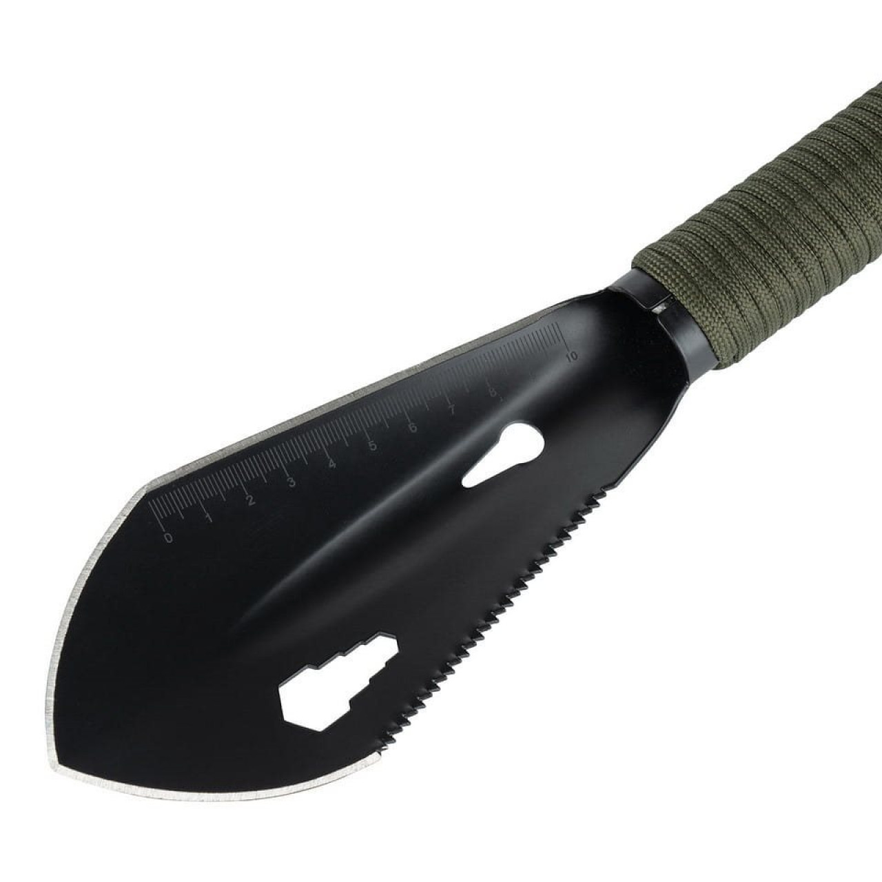 Lopatka SURVIVAL 7v1 paracord ČIERNA