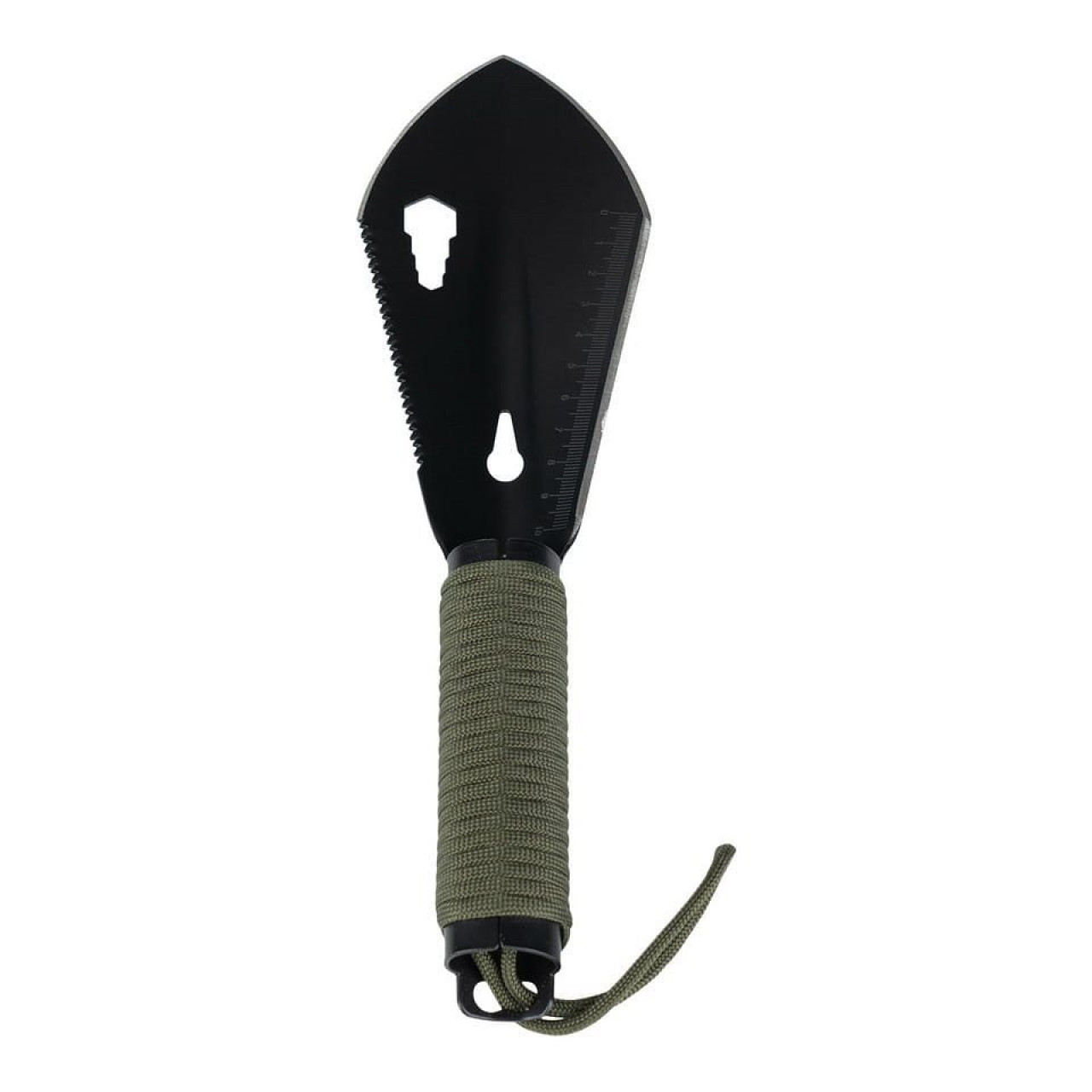 Lopatka SURVIVAL 7v1 paracord ČIERNA