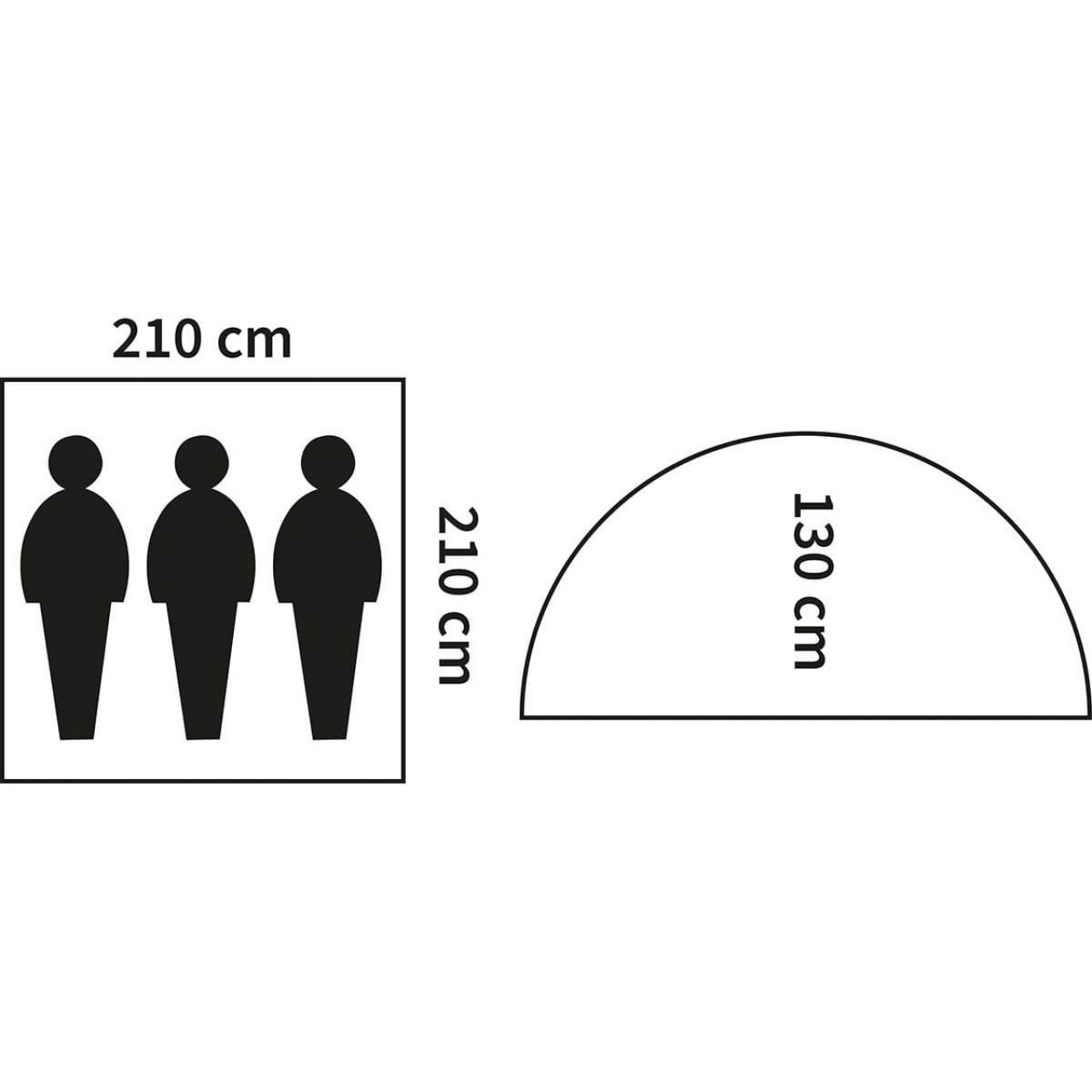 Stan MONODOM pre 3 osoby 210x210x130cm ZELENÝ