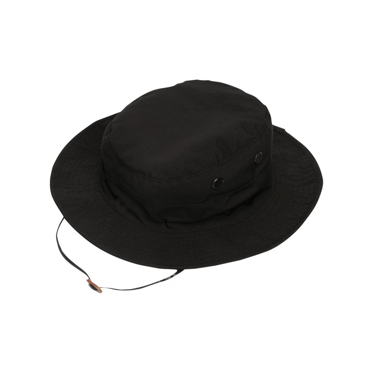 Klobúk BOONIE H2O nastaviteľný ČERNÝ rip-stop