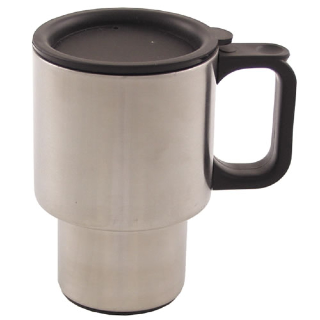 Hrnček dvojplášťový plastová rukoväť 400ml STRIEBORNÝ