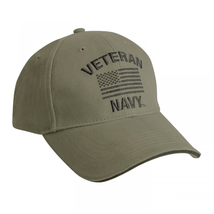 Čiapka VETERAN NAVY s US vlajkou ZELENÁ