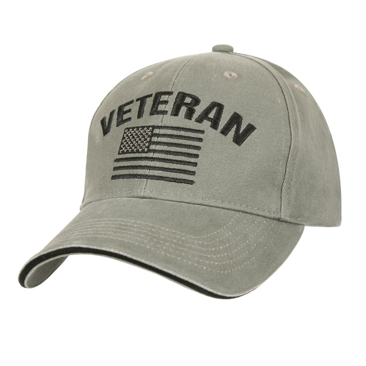 Čiapka VETERAN s US vlajkou ZELENÁ