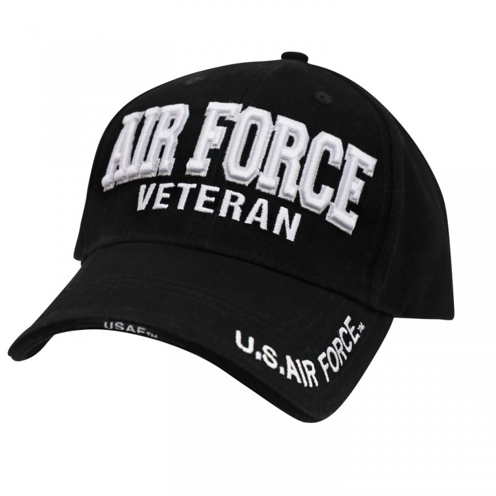 Čiapka DELUXE AIR FORCE VETERAN baseball ČIERNA