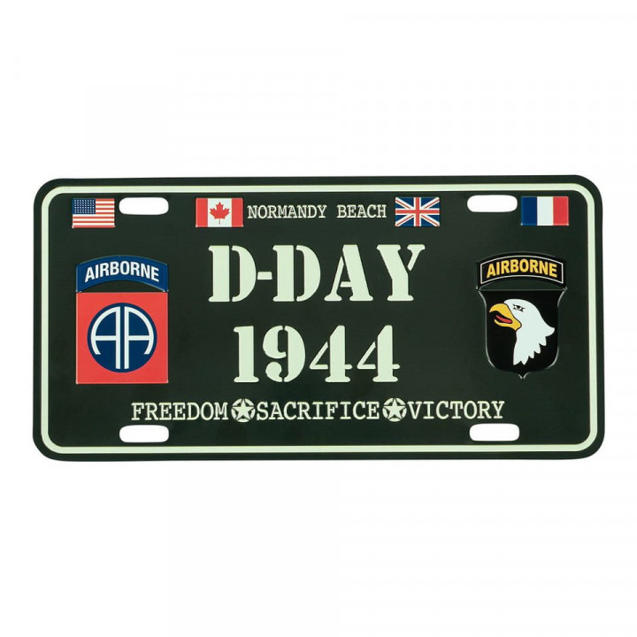 Ceduľa plechová D-DAY 1944
