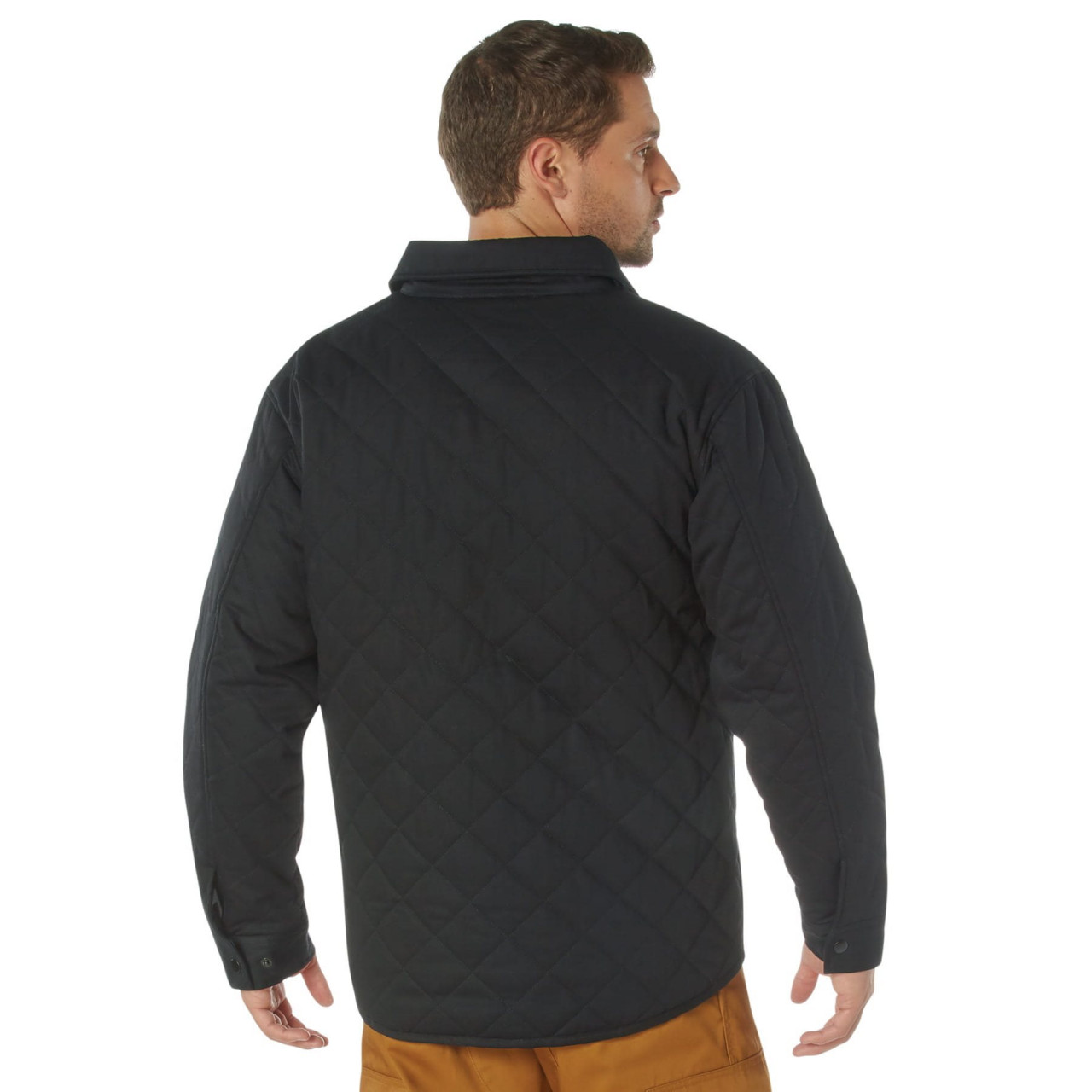 Bunda prešívaná DIAMOND QUILT bavlnená ČIERNA