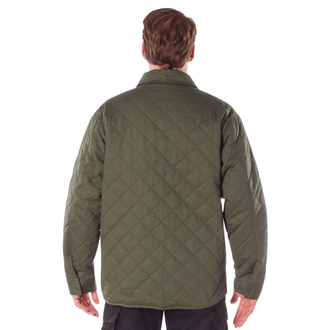 Bunda prešívaná DIAMOND QUILT bavlnená ZELENÁ