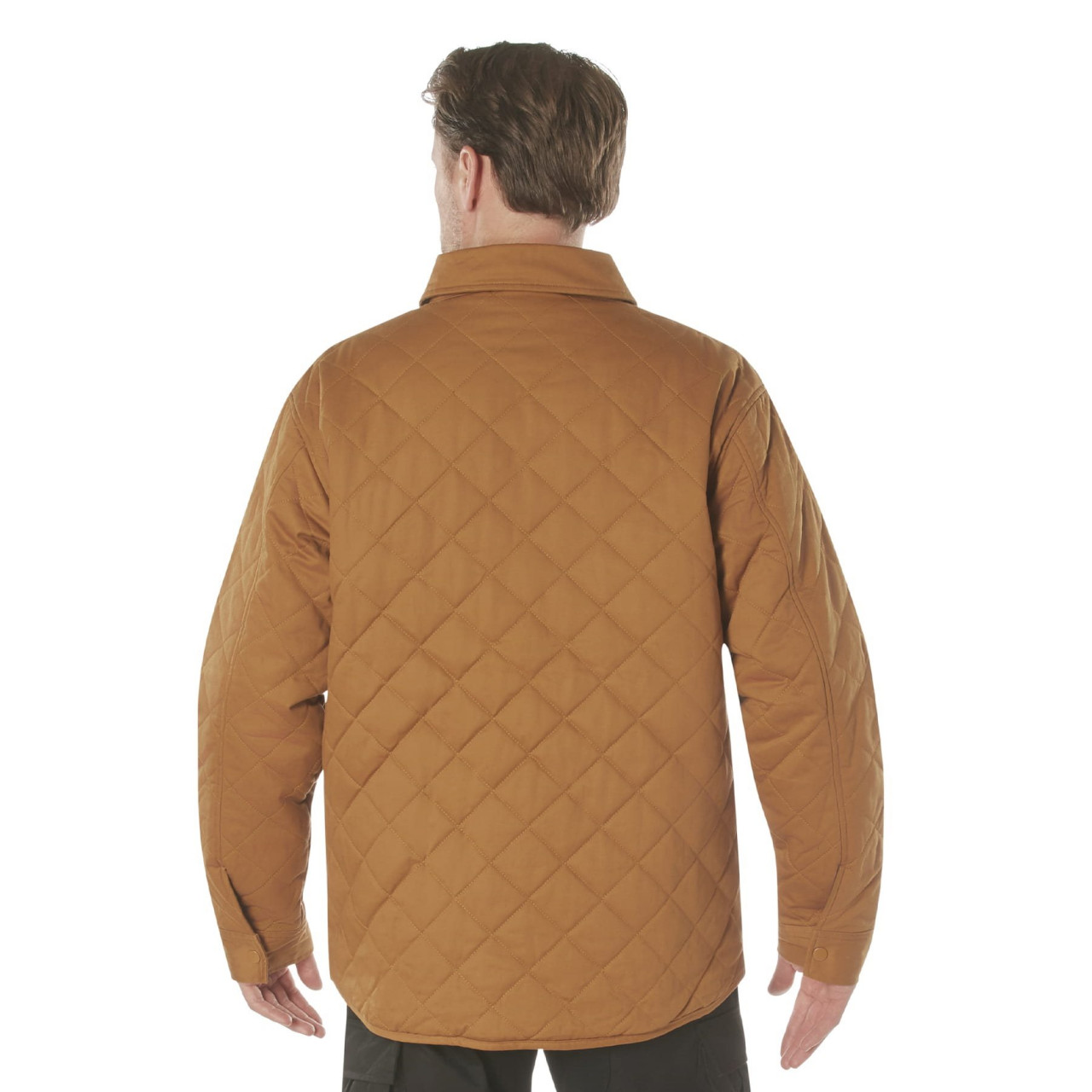 Bunda prešívaná DIAMOND QUILT bavlnená HNEDÁ