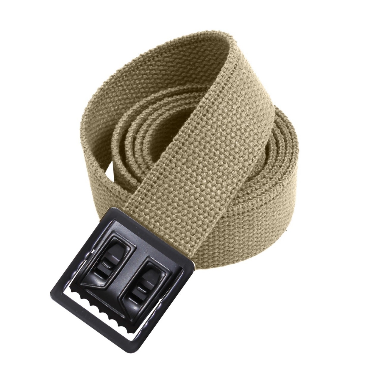 Opasok KHAKI s čiernou prevliekacou sponou 135 cm