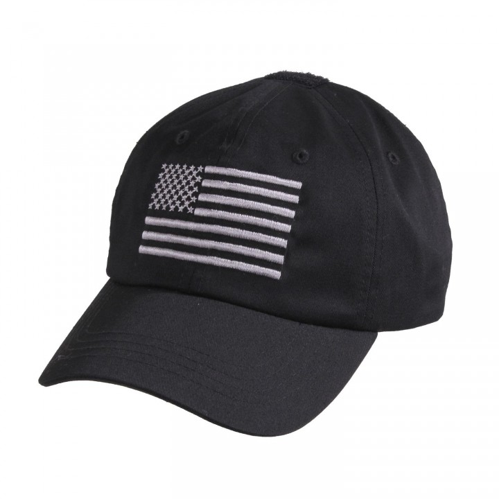 Čiapka baseball TACTICAL OPERATOR vlajka US ČIERNA