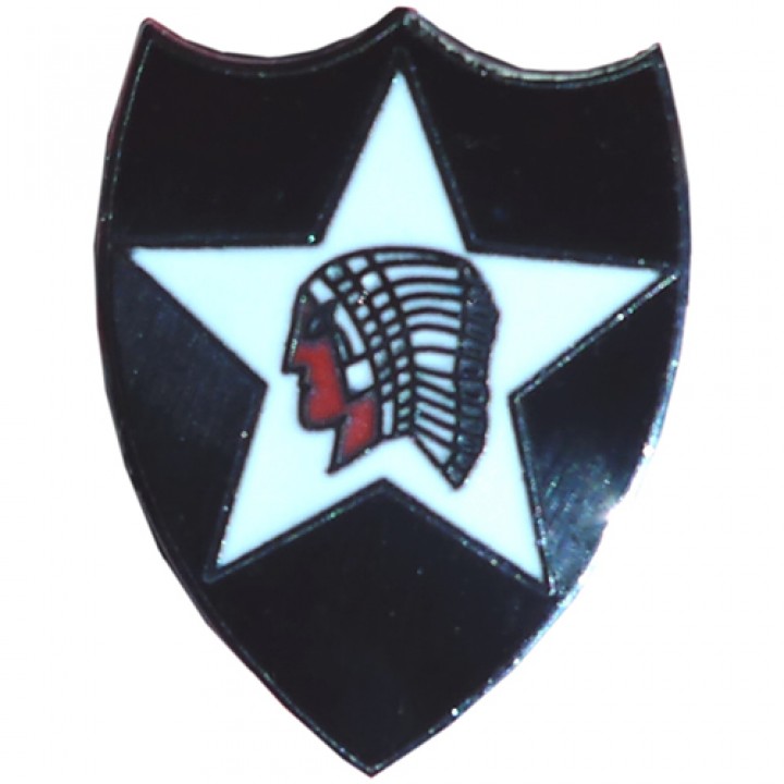 Odznak US 2nd INFANTRY DIVISION /indián farebný/