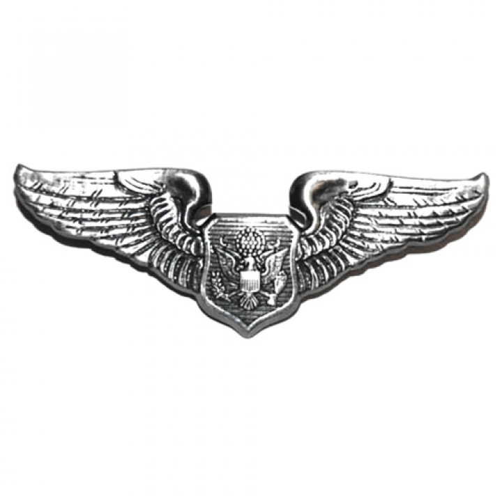 Odznak PILOT AVIATOR STRIEBORNÝ MATNÝ