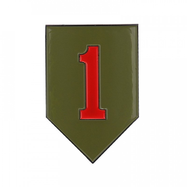 Znak kovový US 1st INFANTRY DIVISION so samolepou