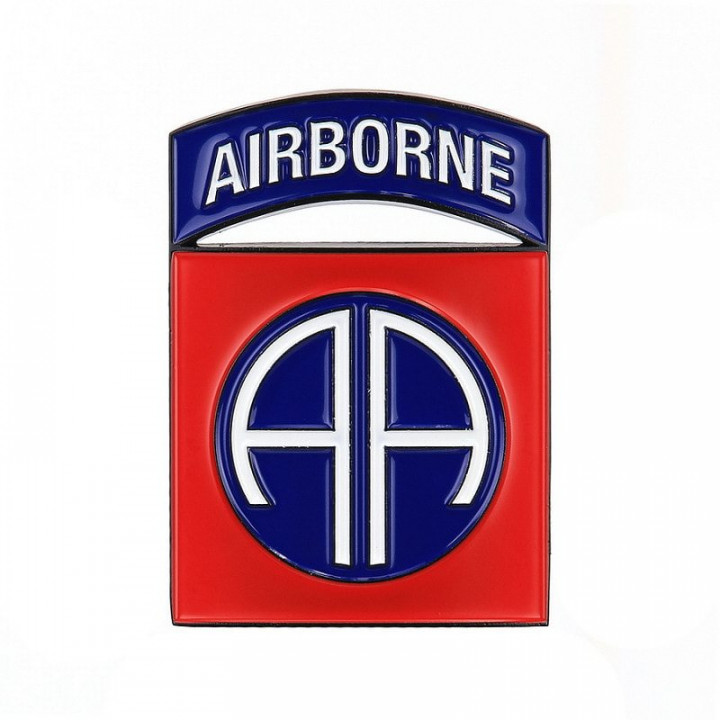 Znak kovový US 82nd Airborne Division so samolepou