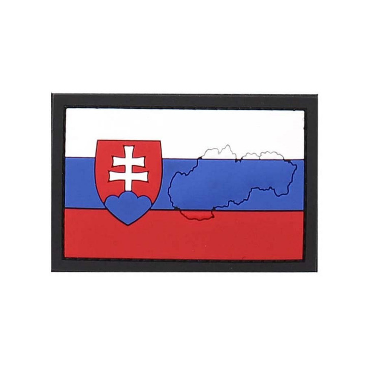 Nášivka velcro 3D plastová SLOVENSKO s obrysom zeme