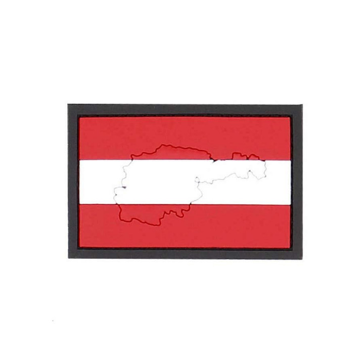 Nášivka velcro 3D plastová RAKÚSKO s obrysom zeme