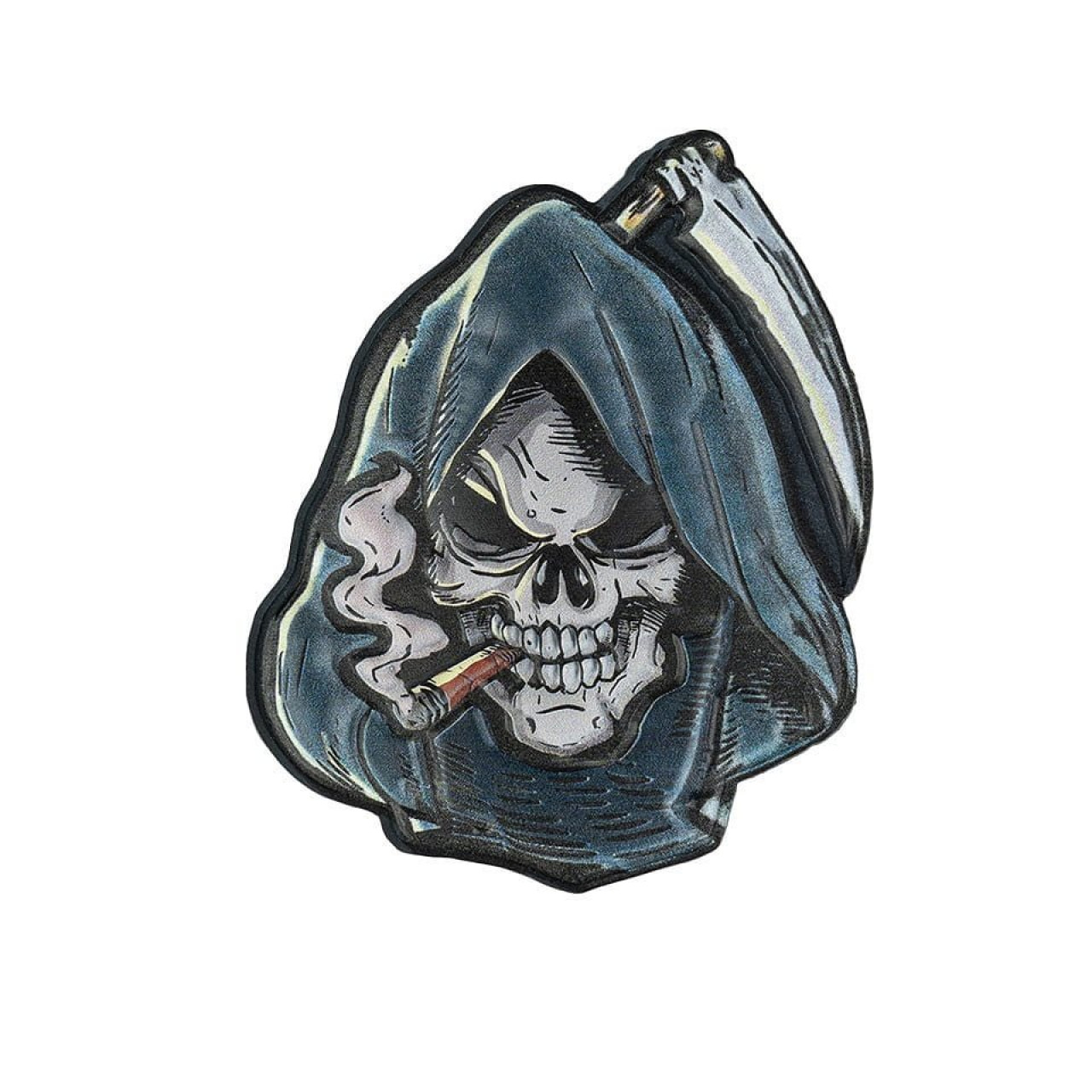 Nášivka 3D plastová LEBKA - GRIM REAPER velcro