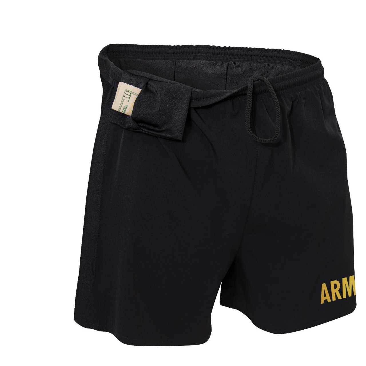 Nohavice krátke s nápisom ARMY ČIERNE