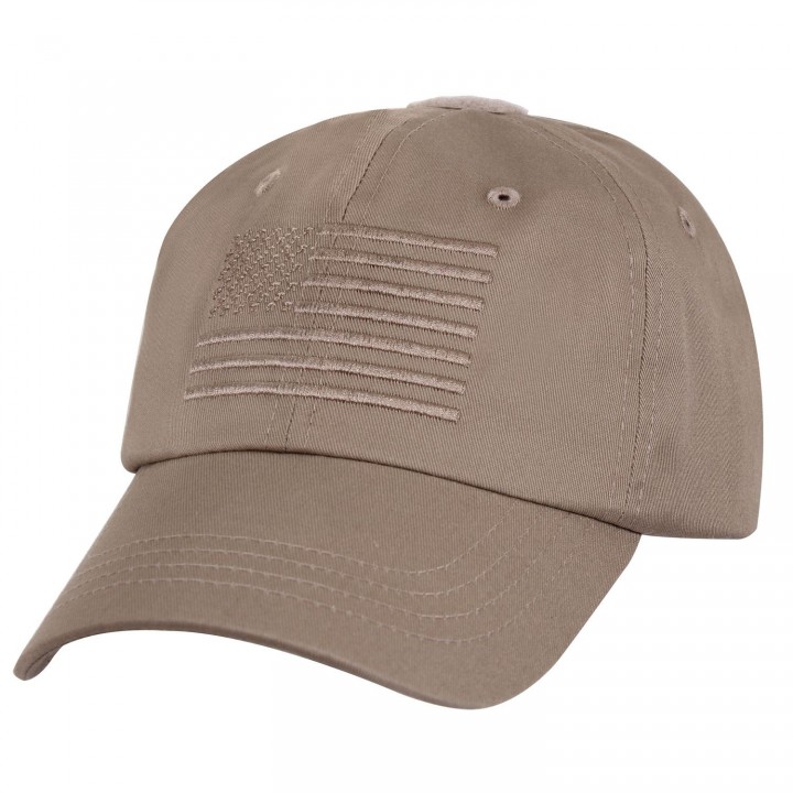 Čiapka baseball TACTICAL OPERATOR vlajka US KHAKI