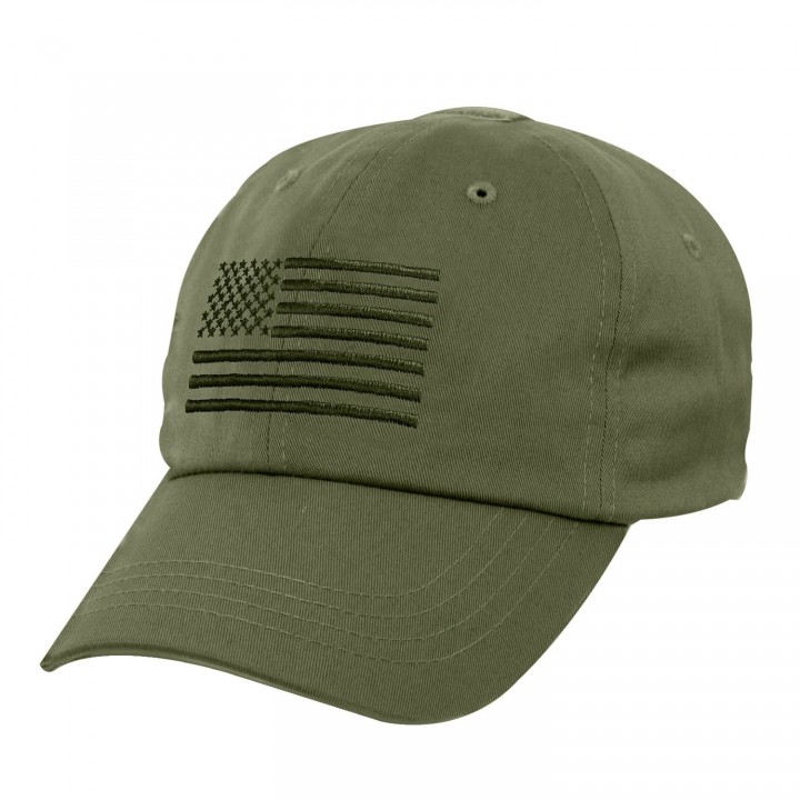 Čiapka baseball TACTICAL OPERATOR vlajka US ZELENÁ