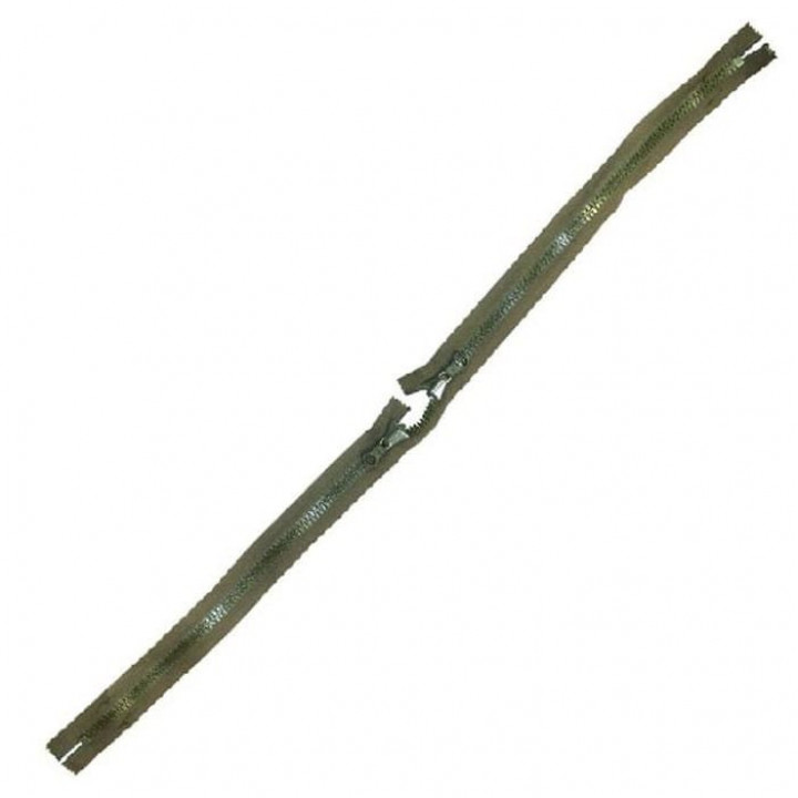 Zips dvojcestný plastový dĺžka 45+45 cm ZELENÝ