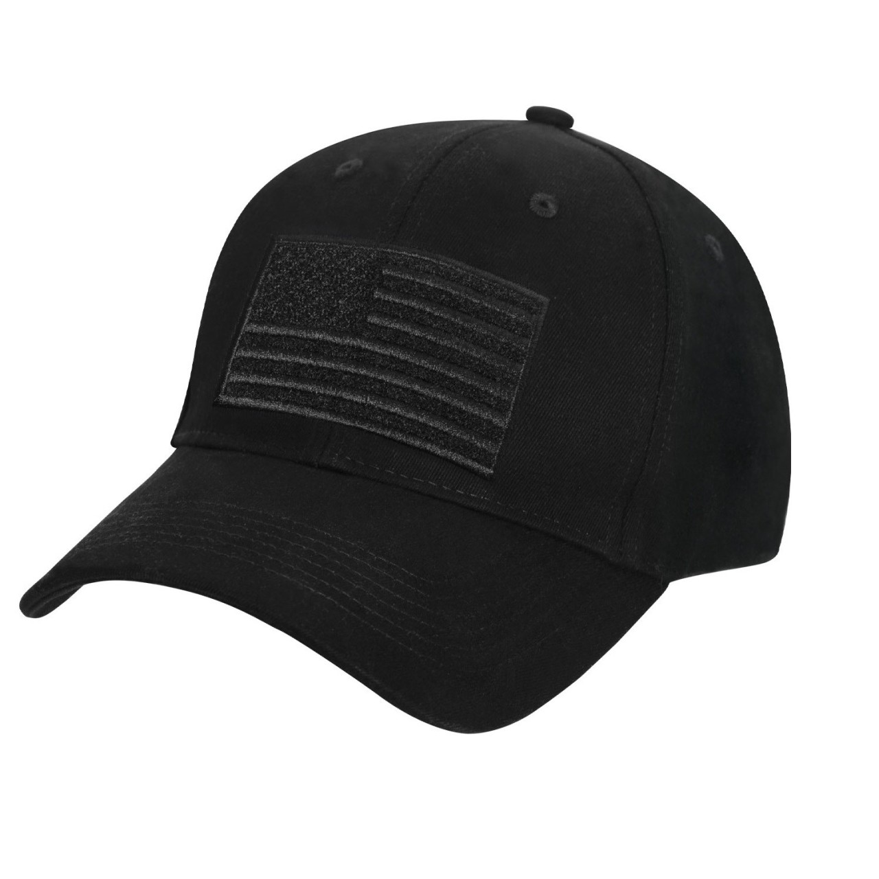 Čiapka baseball US velcro vlajka ČIERNA