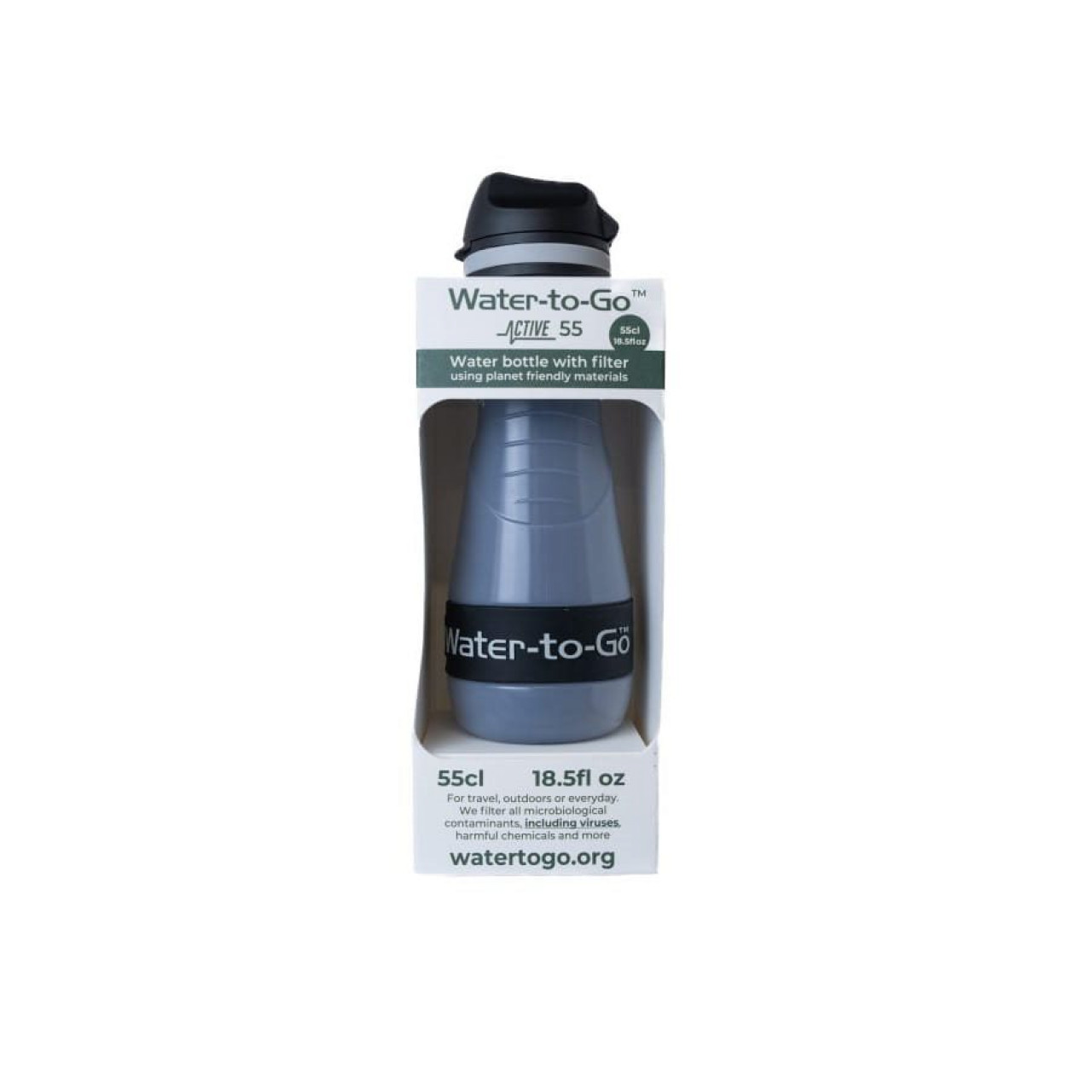 Filtračná fľaša ECO ACTIVE 55cl ČIERNA