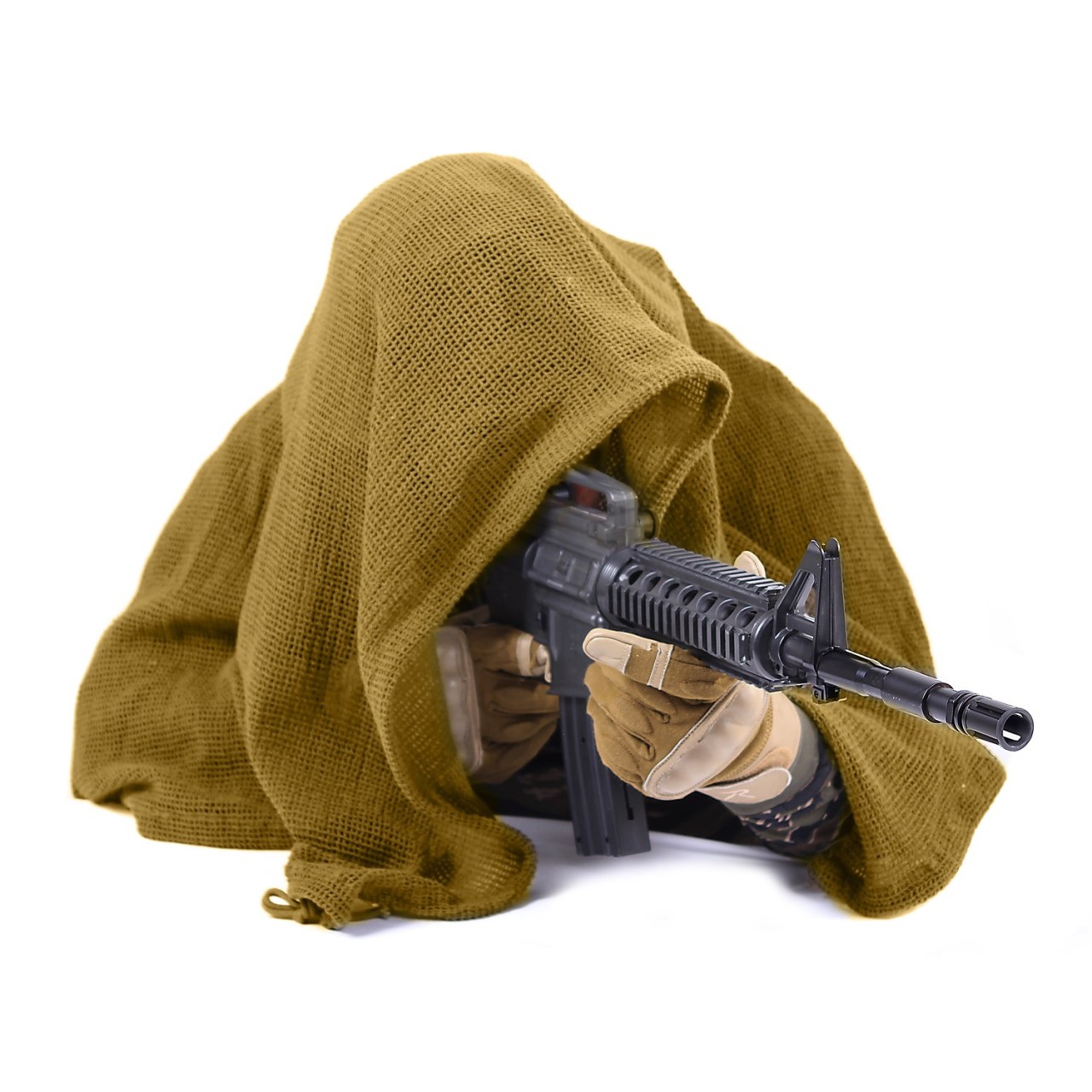 Šatka univerzálna SNIPER 90x117 cm COYOTE BROWN
