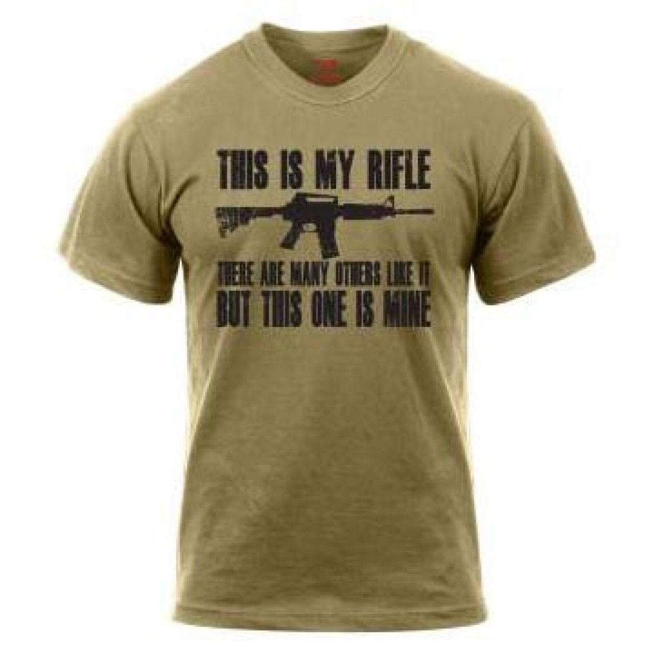 Tričko s nápisom THIS IS MY RIFLE COYOTE BROWN