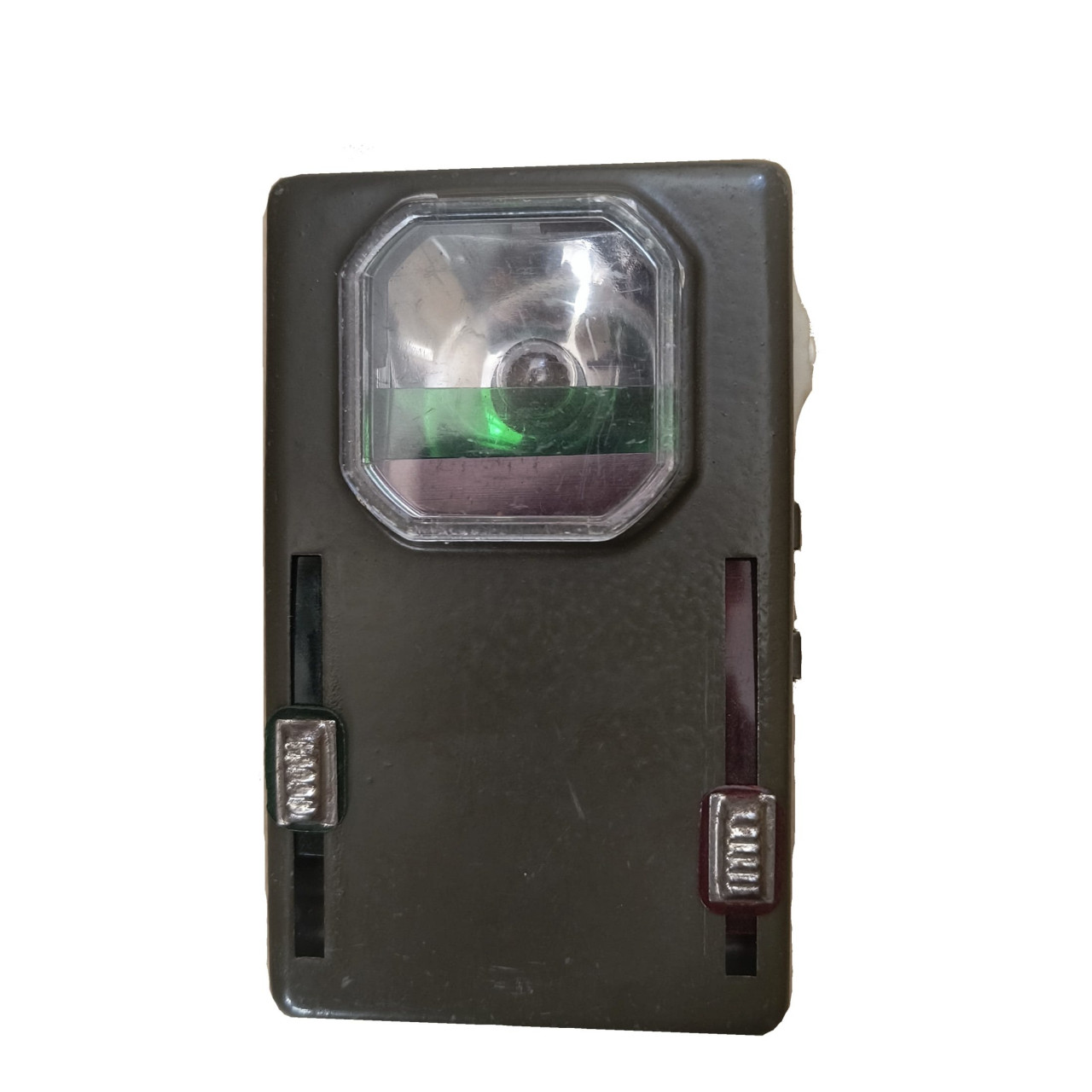 Svietidlo CZM DOMGOS štvorcové sklo ZELENÉ použité