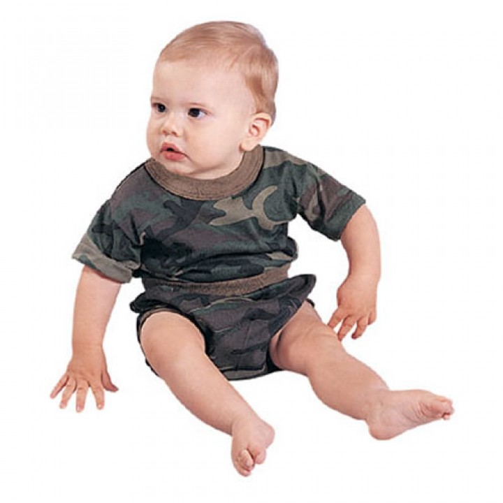 Tričko detské BABY s krátkym rukávom WOODLAND