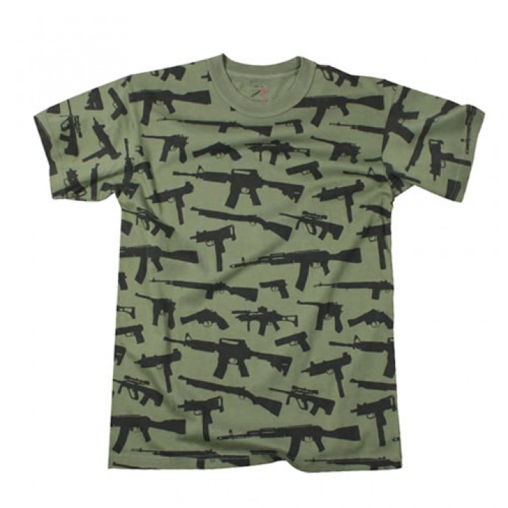 Tričko GUNS OLIV