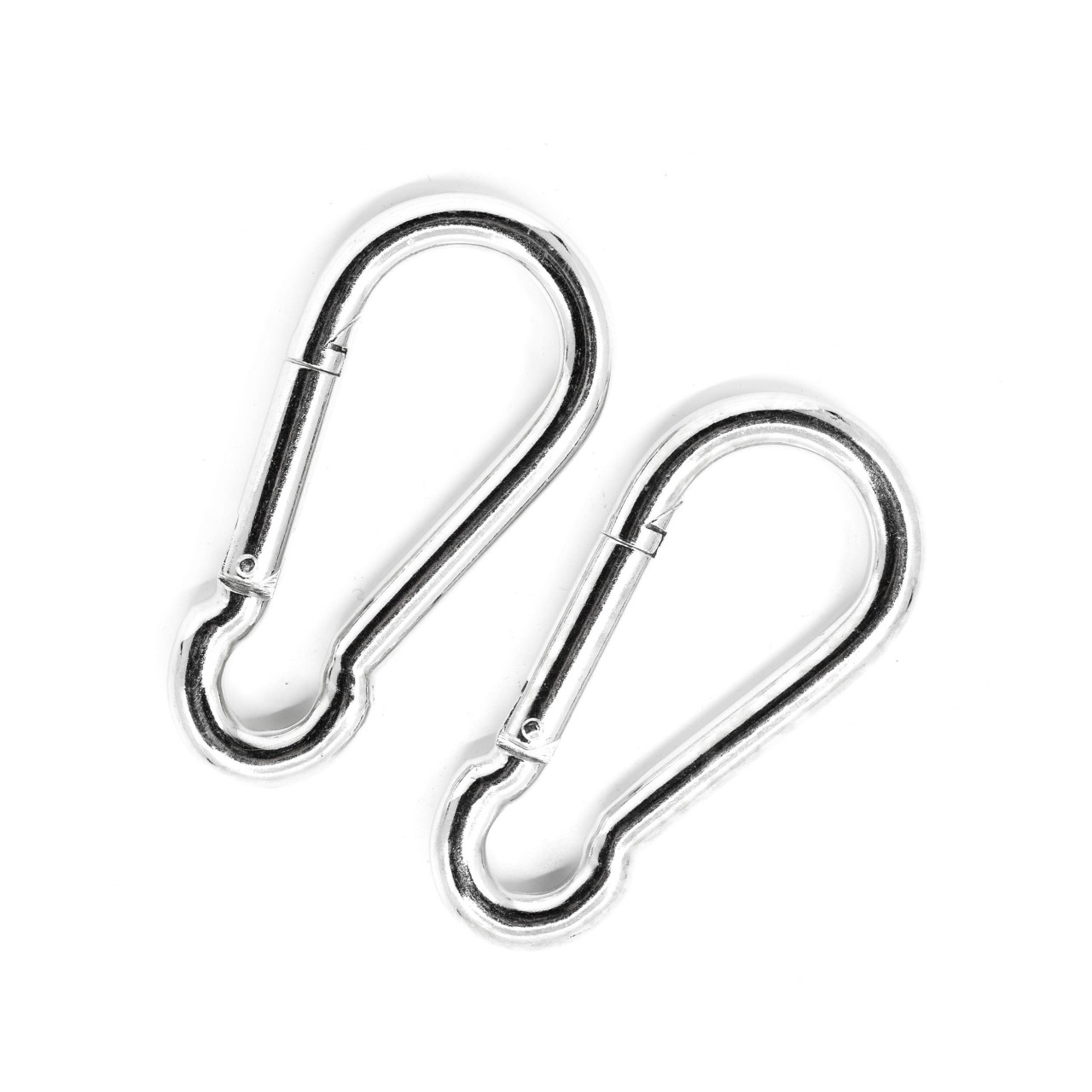 Karabína oceľová 100 mm sada 2 kusov