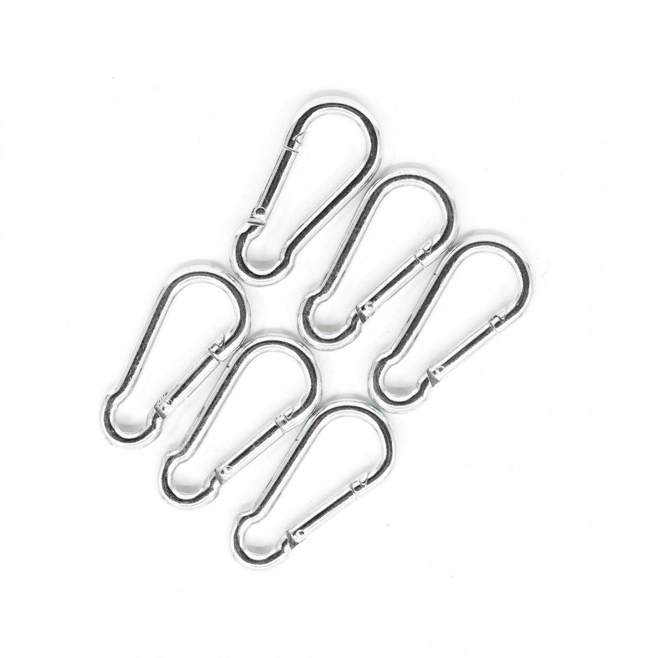 Karabína oceľová 40 mm sada 6 kusov