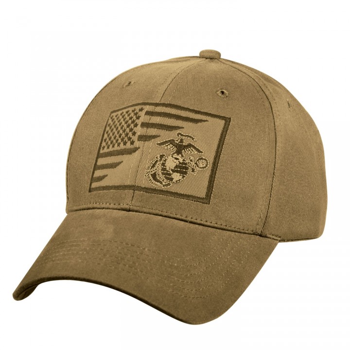 Čiapka s vyšitým znakom U.S.M.C. a US vlajky COYOTE
