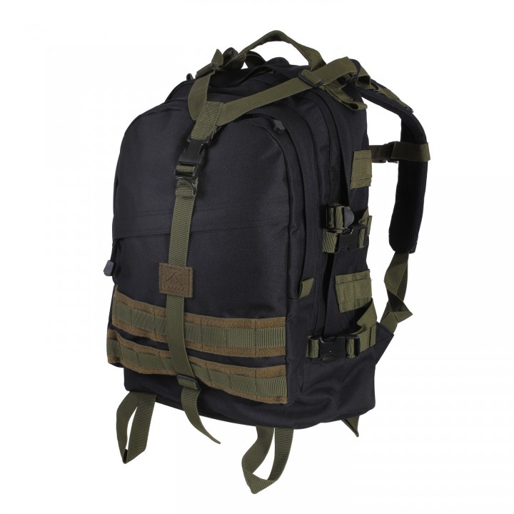 Ruksak TRANSPORT veľký ČIERNY/OLIVE