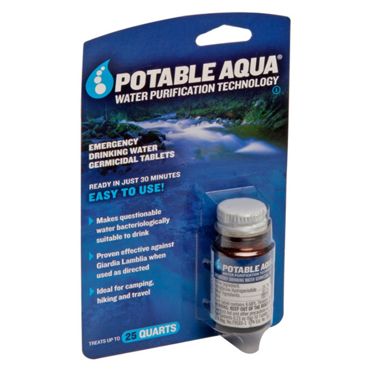 Tablety na čistenie vody US Potable Aqua 50 tabliet v balení