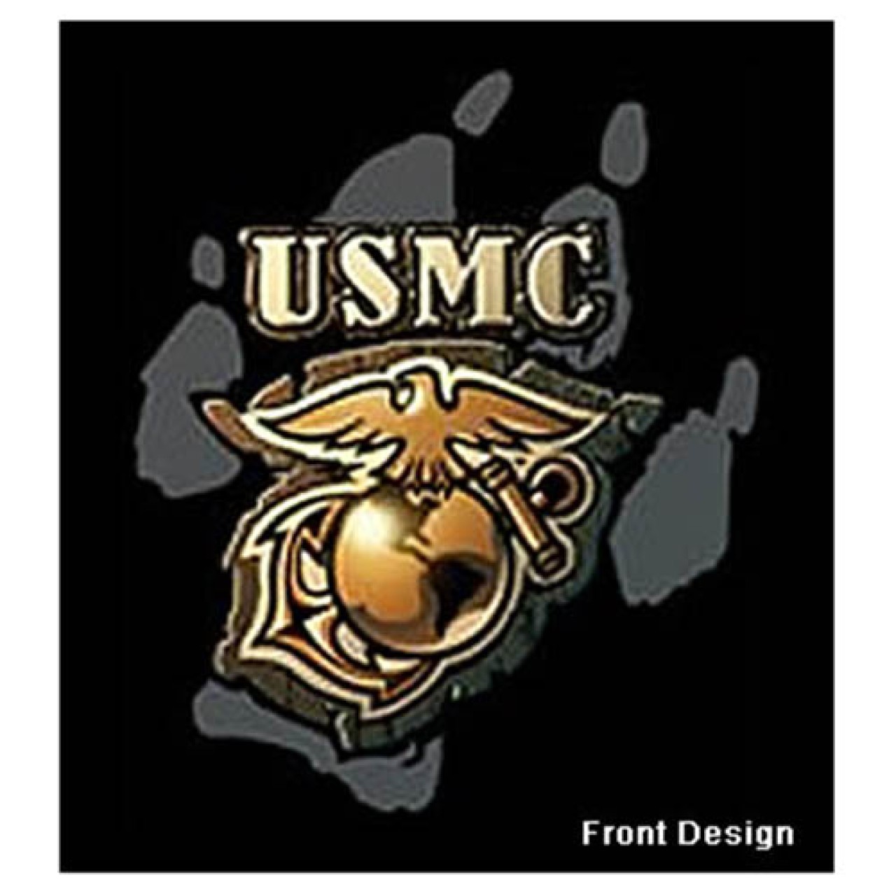 Tričko USMC BULDOG ČIERNE