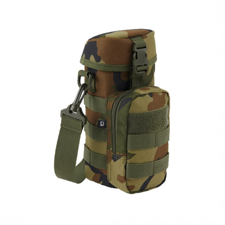Puzdro na fľašu 0,5-1 l s popruhom MOLLE WOODLAND