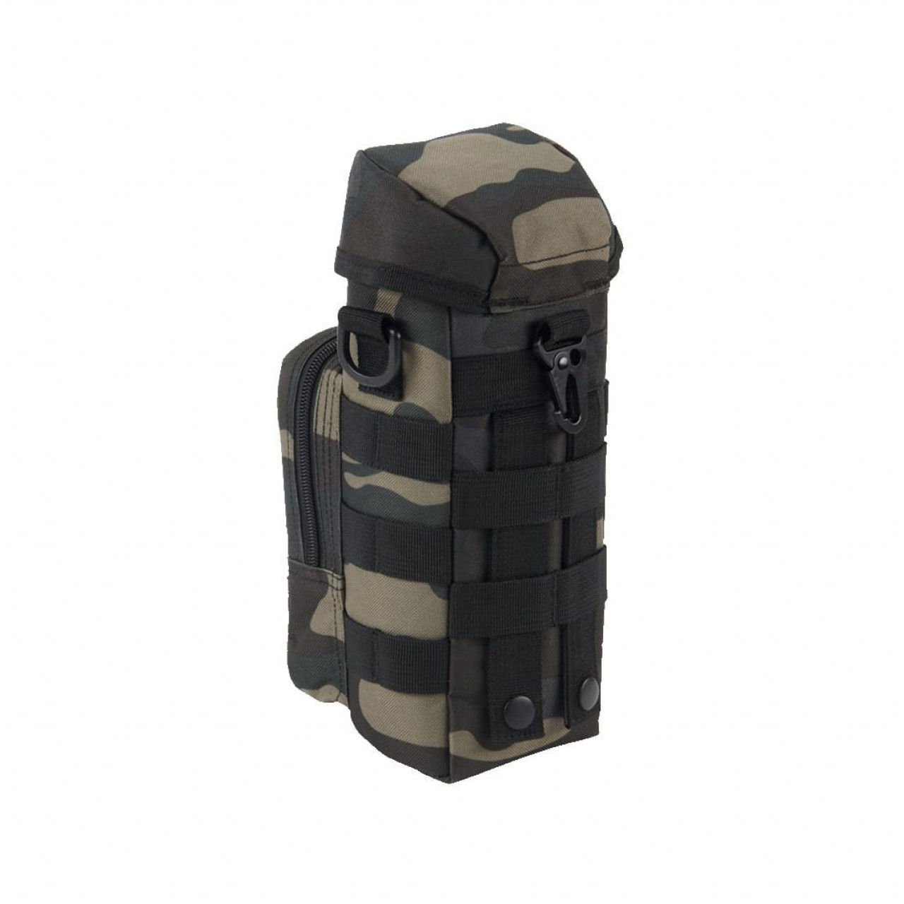 Puzdro na fľašu 0,5-1 l s popruhom MOLLE DARK CAMO