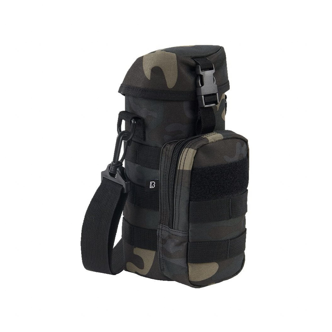 Puzdro na fľašu 0,5-1 l s popruhom MOLLE DARK CAMO