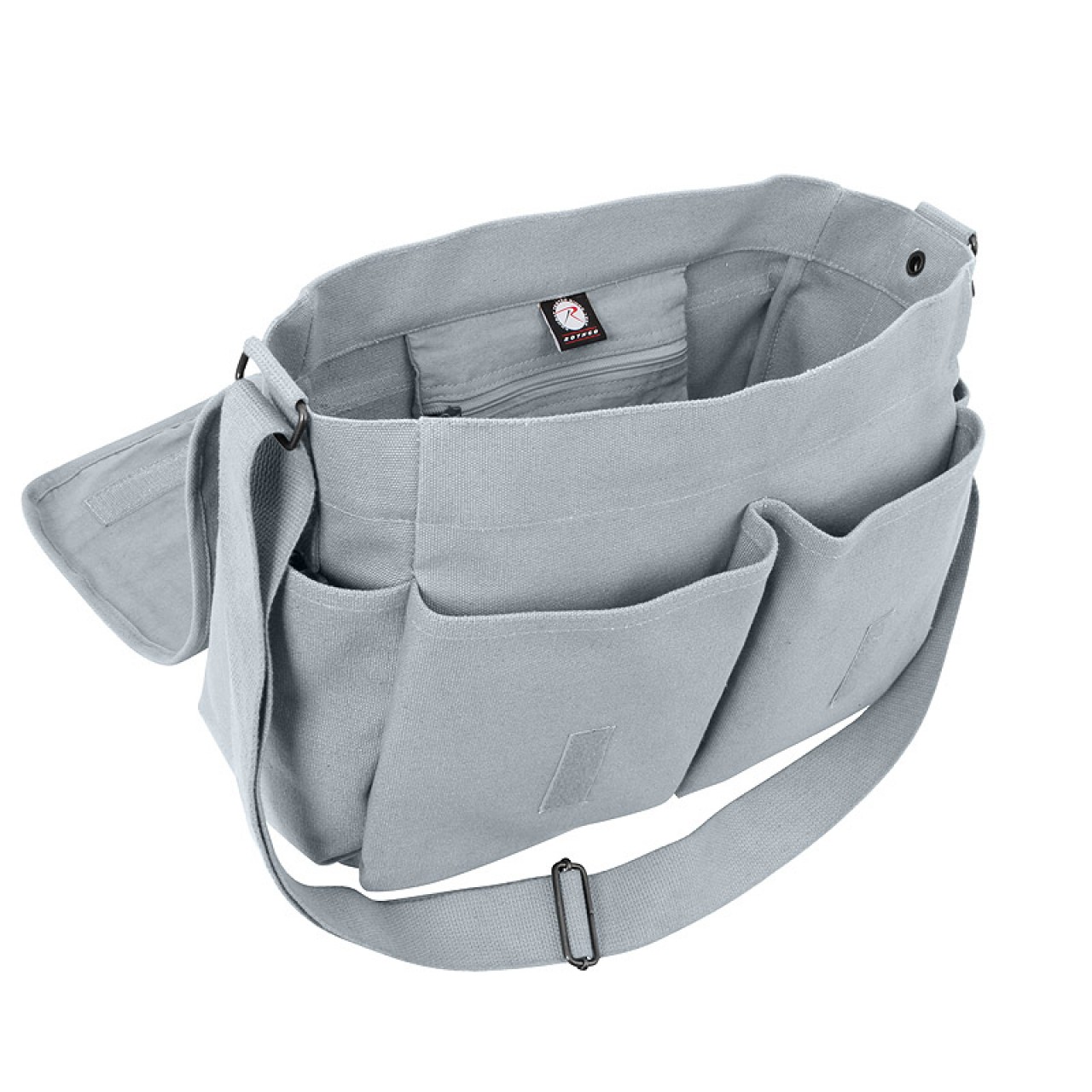 Taška VINTAGE cez rameno 38 x 28 x 15 cm SIVÁ