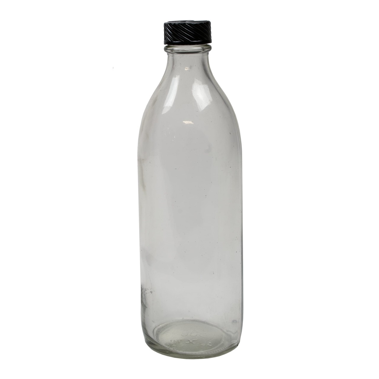 Fľaštička sklenená s úzkym hrdlom 1000ml / 1litr s plastovým viečkom