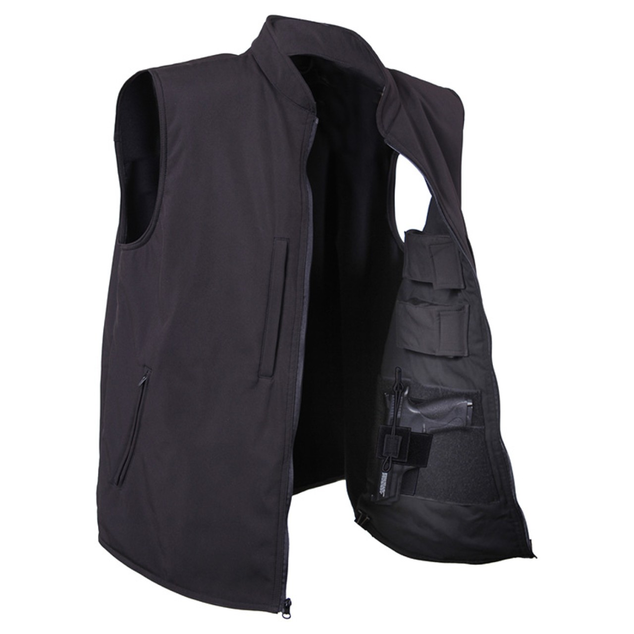 Vesta CONCEALED CARRY softshell ČIERNA