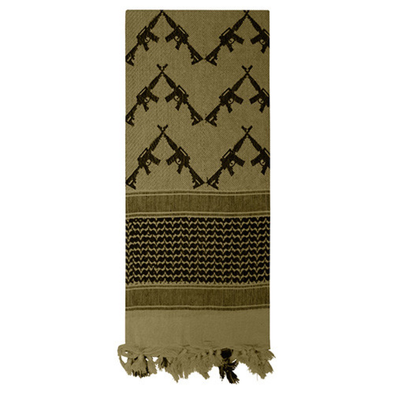 Šatka SHEMAGH CROSSED RIFLES 107 x 107 cm OLIV
