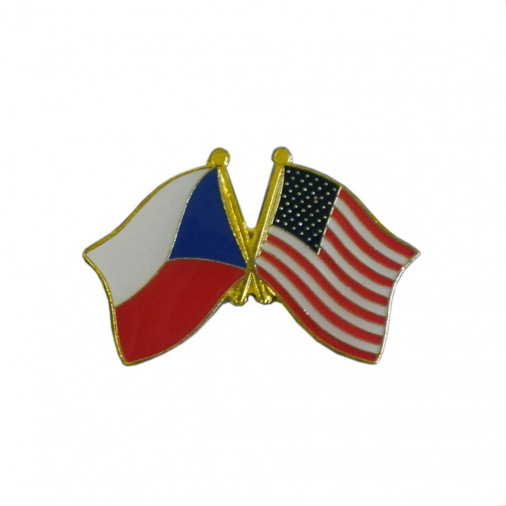 Odznak s vlajkou priateľstva medzi Českou republikou a USA