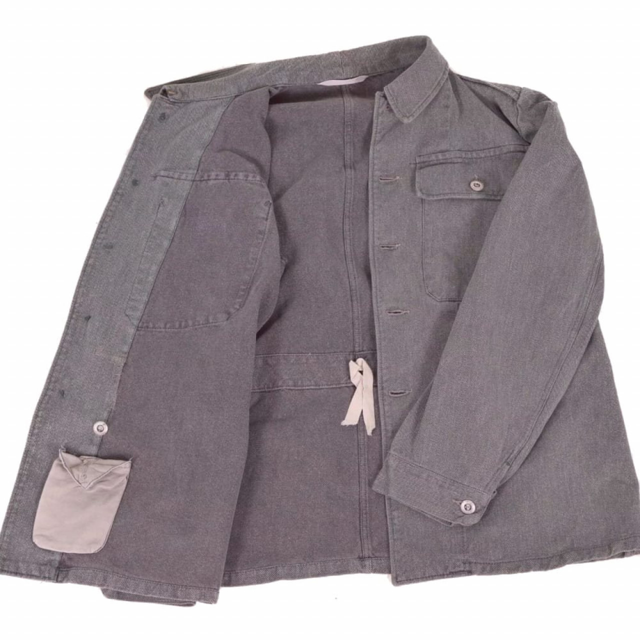 Blúza švajčiarska DENIM pracovná ŠEDO/ZELENÁ použitá